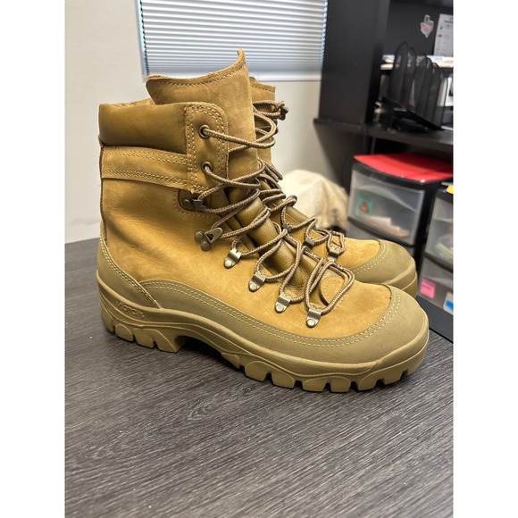 BATES Men's Military Style Tan Lace Up High Top Combat Boots Size 9 - Picture 1 of 5